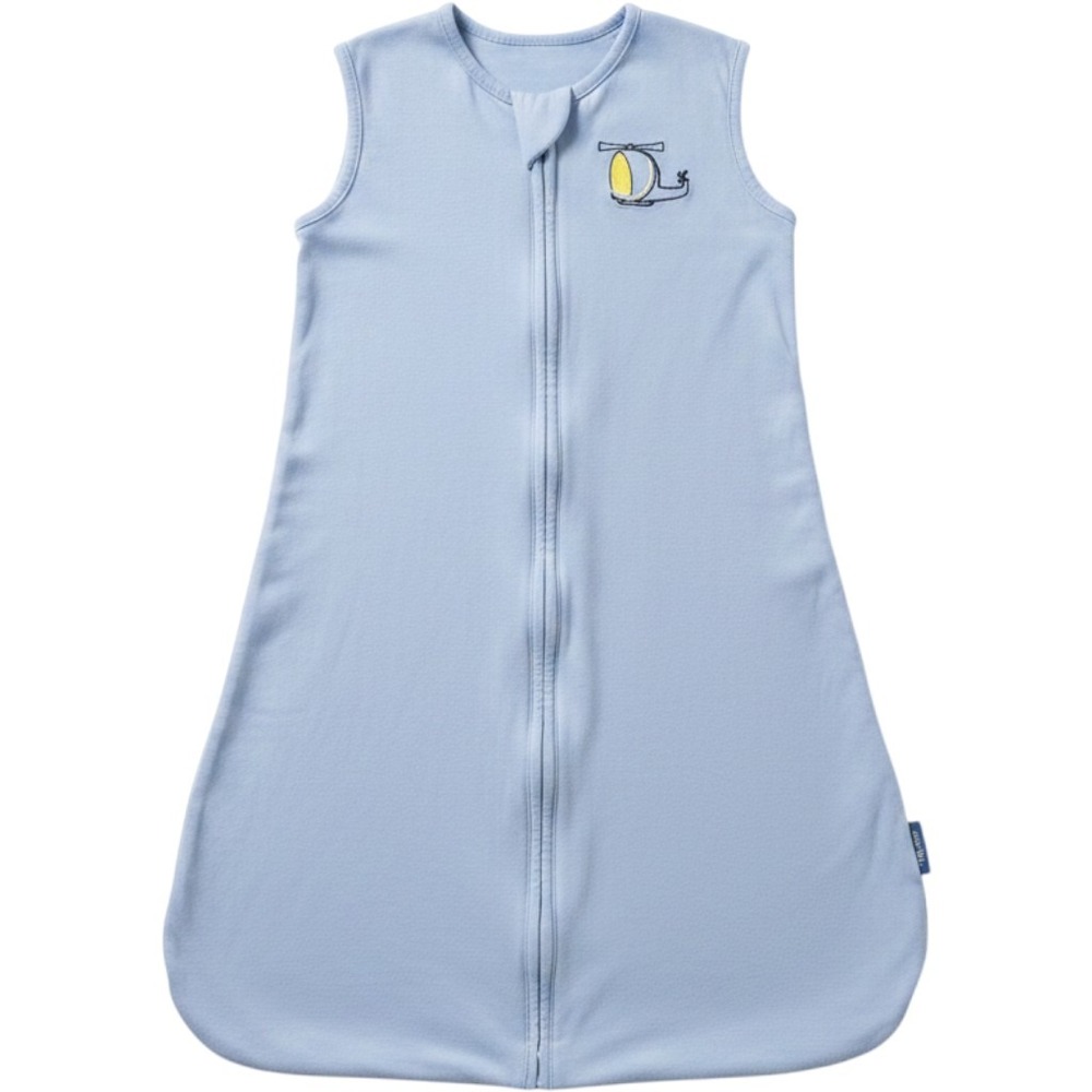 Tillyou Blue Helicopter Baby Wearable Blanket Sleep Sack Size Medium Zip Front